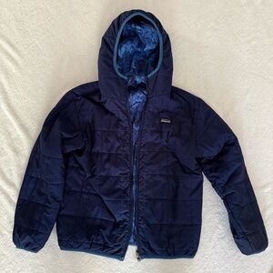 Patagonia Kids Hooded Jacket - Navy Blue Reversible